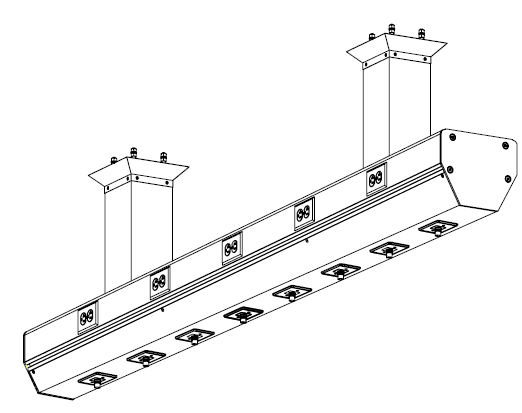 Lab Ceiling Service Column